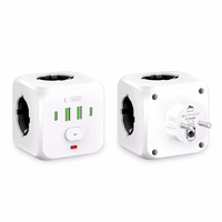 Tech-Protect PCL3x4 pagarinātājs, 2x USB-A, 2x USB-C, 3x AC Schuko tips - balts