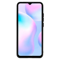 Ādas 3D viedtālruņa apvalks Xiaomi Redmi 9A dizains 3 melns