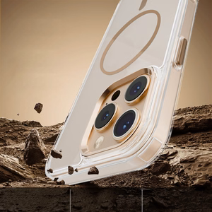 Clear Thin Mag case for iPhone 17 Air 6,6" gold