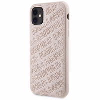Karl Lagerfeld Quilted K Pattern viedtālruņa apvalks iPhone 11 / Xr - rozā