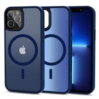 Tech-Protect MagMat Magnētiskais viedtālruņa apvalks iPhone 12 / 12 Pro - matēts tumši zils