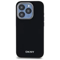 DKNY Vienkāršs logotips Magnētiskais viedtālruņa apvalks iPhone 15 Pro - melns