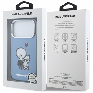 Karl Lagerfeld Karl & Choupette Back MagSafe Maciņš for iPhone 17 Pro Max - zils