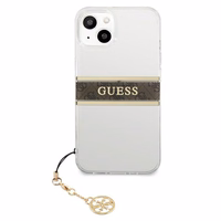 Guess GUHCP13SKB4GBR iPhone 13 mini 5.4" caurspīdīgs cietais apvalks 4G Brūna Siksniņas Šarms