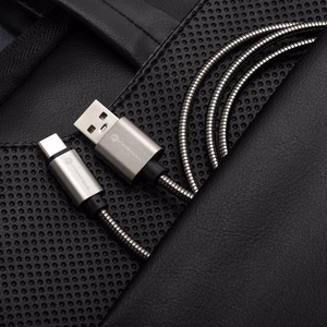 Cable USB A to USB C Forcell F-Energy QC4.0 3A 66W Metal 2 m C234 silver