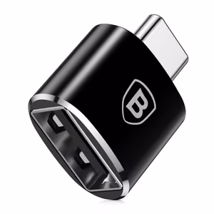 Baseus USB-A uz Type-C OTG adapteris, melns CATOTG-01