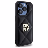 DKNY Quilted Stack Logo viedtālruņa apvalks iPhone 15 Pro Max - melns