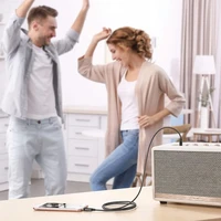 Dudao L12S AUX kabelis mini ligzda 3.5mm 1m 3 kontaktu stereo - melns