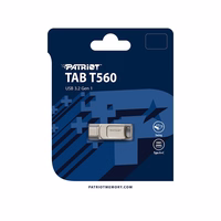 Patriot Memory Tab T560 128GB USB zibatmiņa dubults USB 120MB/s (PS128GT560DS5D) sudraba