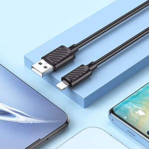 Kabelis USB A uz Lightning Hoco 2,4A 1 m X88 melns