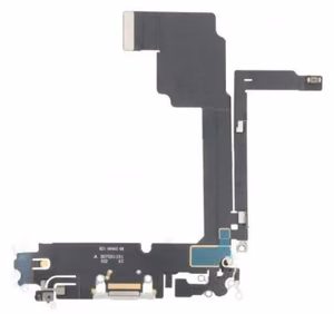 Flex for iPhone 15 Pro Max for charging connector with microphone Natural original (used Grade A)