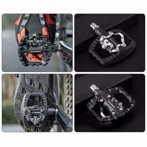 Rockbros PD303 daļēji fiksējami platformas velosipēda pedāļi – melni