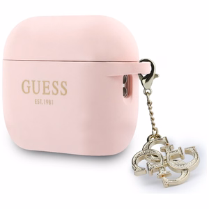 Guess Silikona 4G Charm Maciņš for AirPods Pro 3 rozā