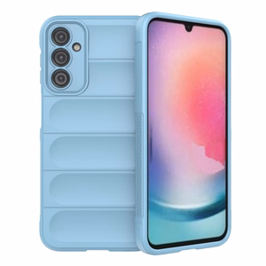 Magic Shield Case for Samsung Galaxy A24 4G flexible armored cover light blue