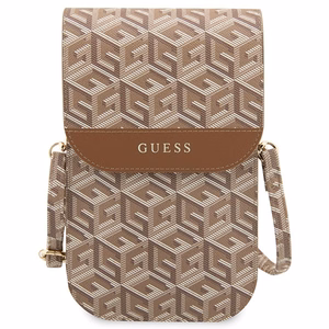 Guess viedtālruņa apvalks GUWBHGCFSEW brūns Maki GCube Stripe