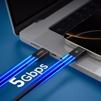 Spigen EB10010CC 100W 100 cm kabelis - Melns