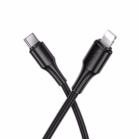 Kabelis (m) USB-C uz Lightning Hoco PD 27W 1 m X120 - melns