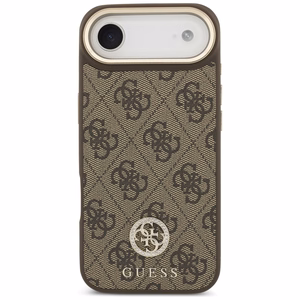 Guess 4G Strass Logo Magnētiskais viedtālruņa apvalks iPhone Air - brūna