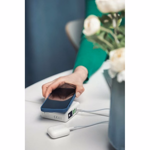 FORCELL F-ENERGY daudzfunkcionālais lādētājs 15W 4in1 ar USB/USB-C pieslēgvietu, portatīvo lādētāju 8000mAh un bezvadu uzlādi