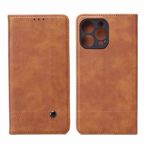 Viedais Seam maciņš for Xiaomi Redmi 15 4G EU / 15 5G EU (171,08 x 82,05 x 8,55) brūns