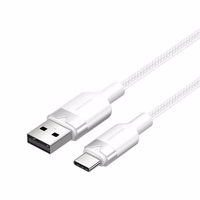 USB 2.0 A uz USB-C 3A kabelis Vention CTNWF 1M (balts)