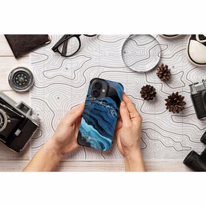 FORCELL F-PROTECT Mirage, militāri pārbaudīts kritiena gadījumā viedtālruņa apvalks saderīgs ar MagSafe IPHONE 16 PLUS dziļā jūra