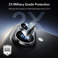 ESR Armorite kameras vāciņš iPhone 16 / 16 Plus / 17 - caurspīdīgs