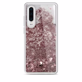 HAMA WHITE DIAMONDS Mirdzošs maciņš HUAWEI P30 rozā zelta HEARTS
