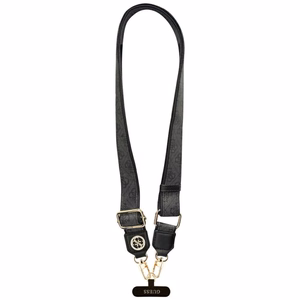 GUESS universal strap GUUCNP4DGMK (4G PU Strap Tether Patch Strass Metal Logo) black
