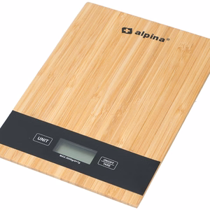Alpina digitālie bambusa virtuves svari, līdz 5 kg