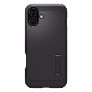 Spigen Tough Armor Magnētiskais apvalks ar statīvu iPhone 16 - melns