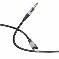 Audio kabelis Borofone BL19 USB-C uz 3,5 mm melns