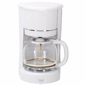 Adler AD 4383w pilienu kafijas automāts maltai kafijai, 1,5 l, balts
