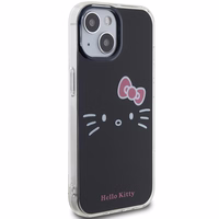 Hello Kitty IML Kitty Face viedtālruņa apvalks iPhone 15 - melns