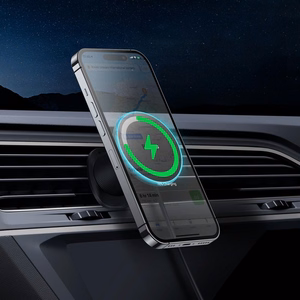 Baseus CW01 automašīnas turētājs iPhone ar 15W indukcijas lādētāju ventilācijas režģim - melns