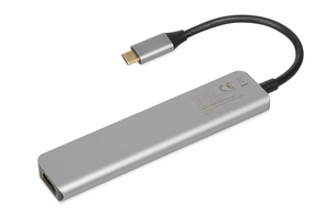 iBox IUH3SL4K centrmezgls USB Type-C 5000 Mbit/s Sudraba
