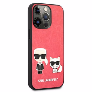 Karl Lagerfeld Ikonik Karl&Choupette Case for iPhone 13 Pro / iPhone 13 - Fuchsia