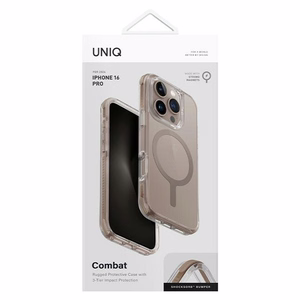 Uniq Combat iPhone 16 Pro 6.3" Magnētiskais uzlādes viedtālruņa apvalks zelta/taupe zelta