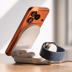 Ringke QI2.2 25W 3in1 magnētiskais induktīvais lādētājs MagSafe - balts