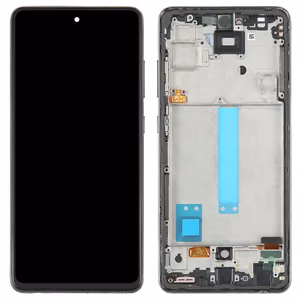 LCD ekrāns Samsung A525/A526 A52 4G/5G 2021 ar skārienjūtīgu ekrānu un rāmi Awesome Black OLED (īstā izmēra)
