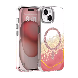 Epoxy Mag maciņš iPhone 15 6,1" rozā