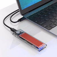 Orico TCM2-C3 M.2 NVME uz USB-C 10Gb/s disku ierīce - sarkana