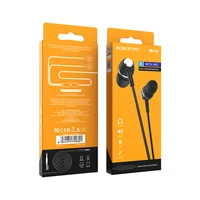 Borofone Austiņas BM36 Acura ar mikrofonu melnas