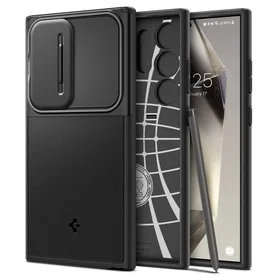 Spigen Optik Armor viedtālruņa apvalks Samsung Galaxy S24 Ultra - melns