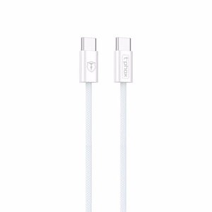 T-PHOX CC15 SĒRIJAS USB-C/USB-C KABELIS 60W 3A BALTS