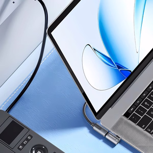 Wozinsky WPKB-01 USB-C - USB-C 40Gb/s 240W 8K OTG sānu leņķa adapteris - pelēks