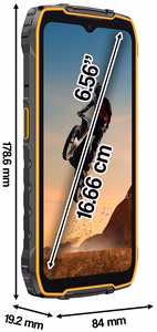 Ulefone RugKing 4 Pro, 8/128 GB, melns/oranžs