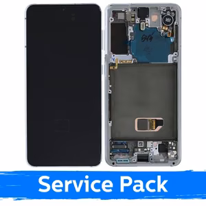 LCD-дисплей для Samsung G991 S21 в рамке Phantom White (Service Pack)