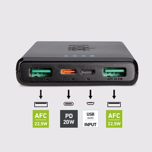 Portatīvais lādētājs SBS TTBB10000FASTPD20K 10000 mAh 20W ar Power Delivery - melna