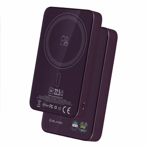 Blavec BJ-04 10000 mAh plāns magnētisks ārējais akumulators ar MagSafe, 13,5 mm, USB-C, 22,5 W, 3 vienā (PBBJ04-MC5P) (krāsa: violeta)